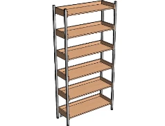 One-Sided Metal Shelving Unit ST.M.5