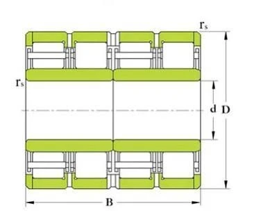 Four-row radial roller bearing with short cylindrical rollers 442776XM