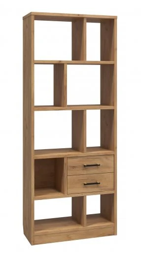 Functional Wooden Office Shelf with Drawers for Public Spaces