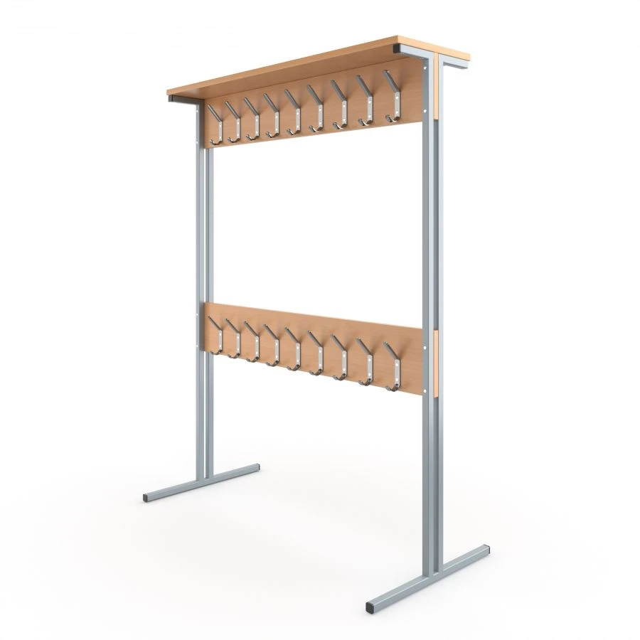 Double-Sided Floor Coat Rack
