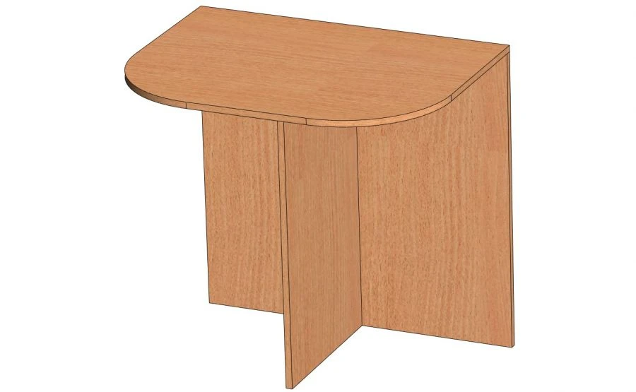 Semi-Round Briefing Table with Model BP-2