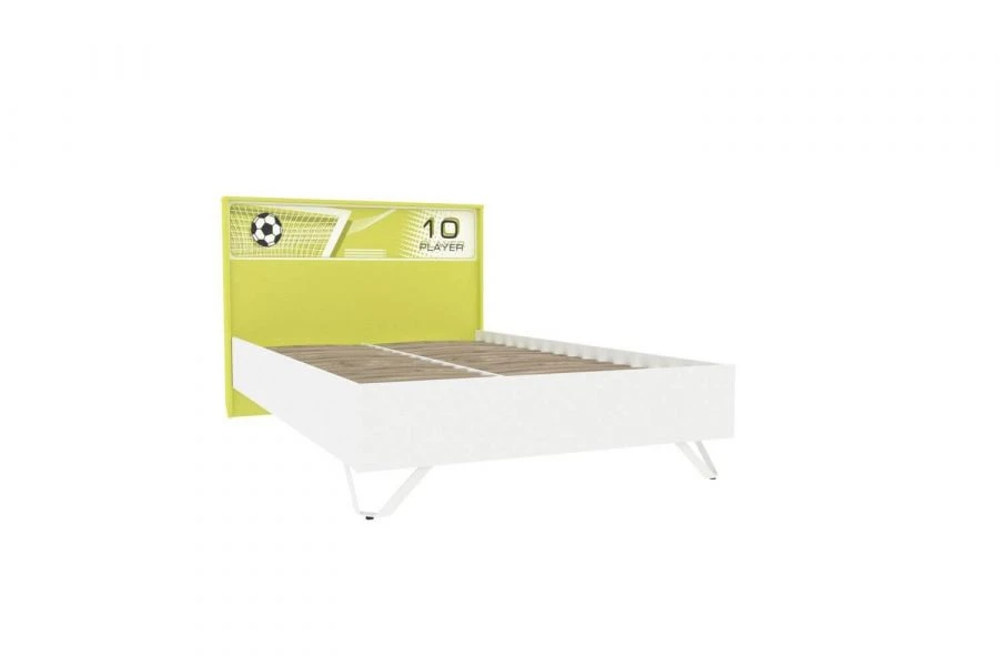Modern Type 1 Bed 120x200 cm Frame (White/Lime)