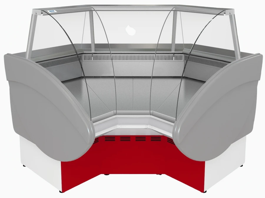 Medium Temperature Open Corner Refrigerated Display Case Illet VHXo-UV