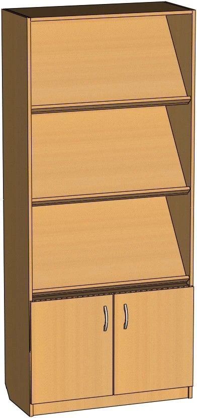 Library Display Cabinet with Shelves 800x350x1810