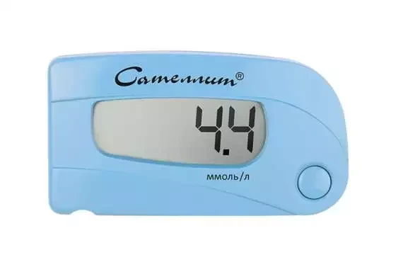 مقياس الجلوكوز المحمول PCK-02 "ساتيليت" مع شريط كهربائي للاستخدام مرة واحدة