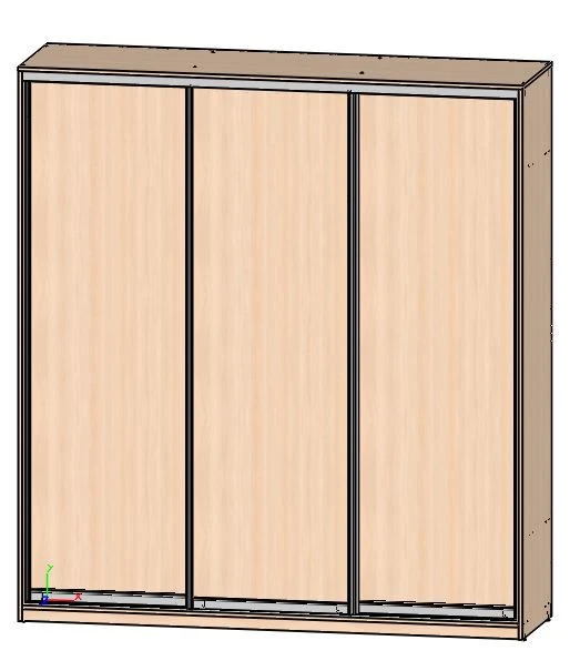 Three-Door Wardrobe for Children's Room, Model SShK-03