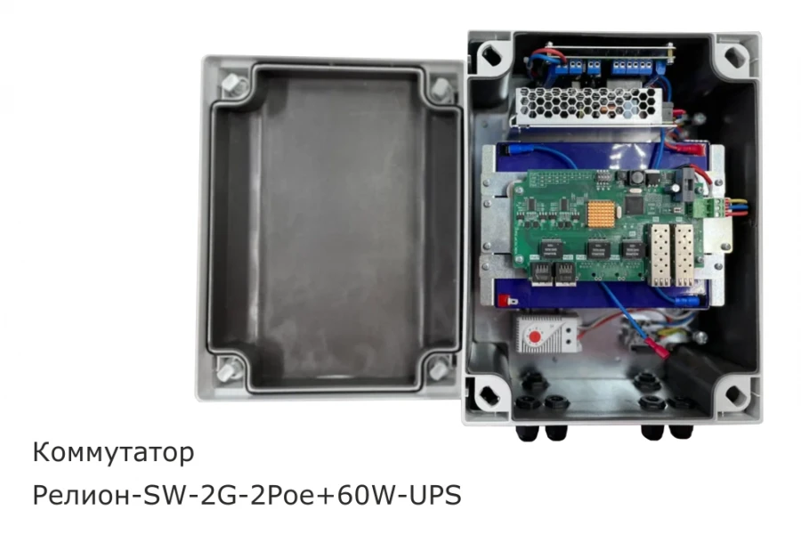 Managed Industrial Switch Relion SW-2G-2Poe+/60W UPS