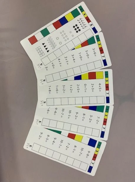 Double-sided Educational Cards for Dice Control №2 "Count Within 10