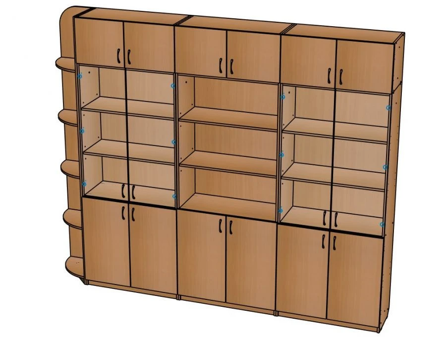 Furniture Wall Unit No. 2 for Document and Clothing Storage - NUM01