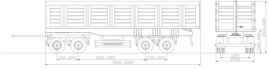 Four-Axle Scrap Transport Trailer BZAP 94564N