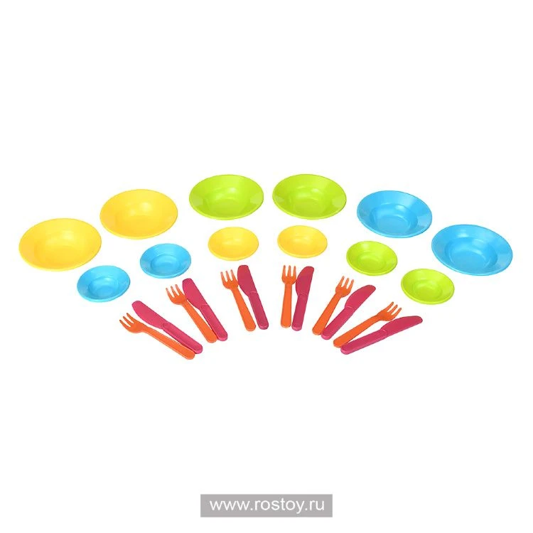 مجموعة أدوات المائدة للأطفال - طبقك / 24 قطعة