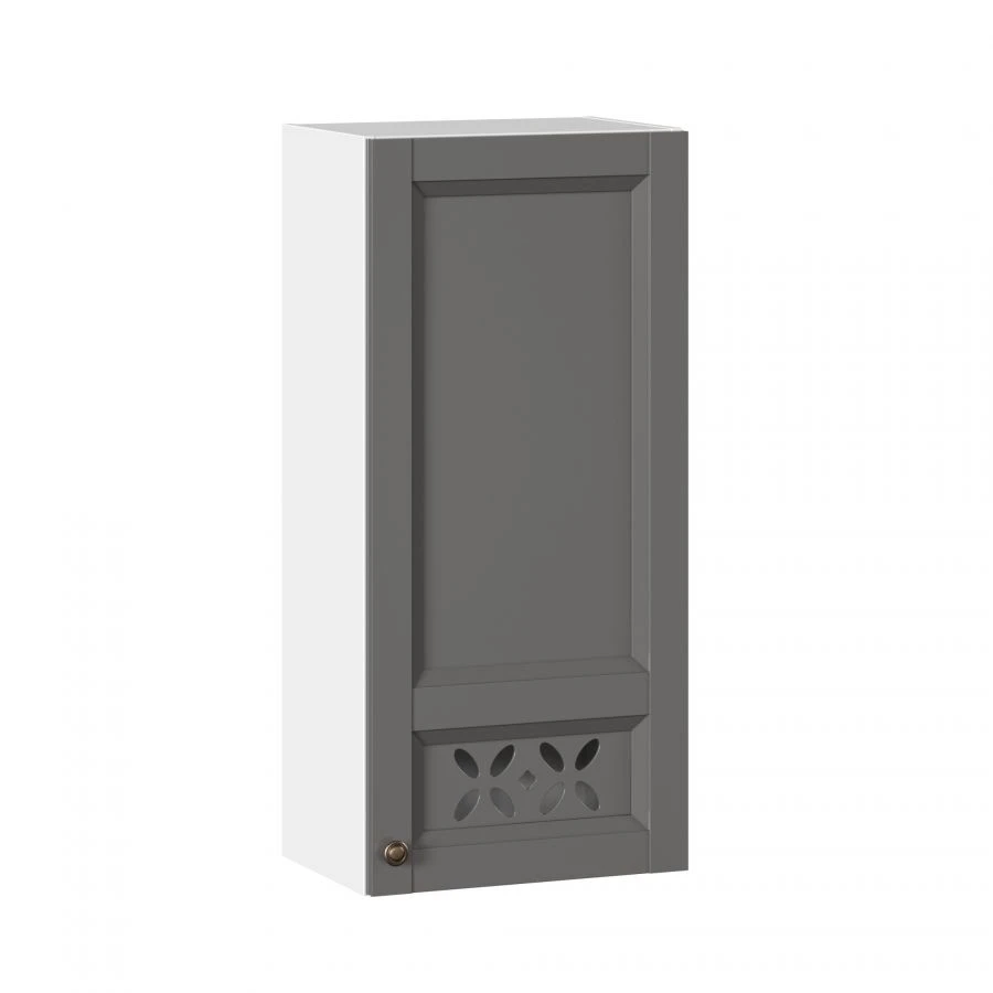 Amelie-3 High Kitchen Cabinet Front 450 (Onyx Gray)