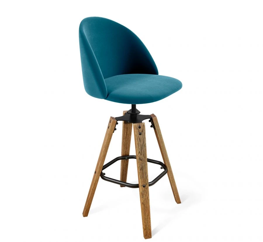 Classic Microvelvet Bar Stool Sheffilton SHT-ST35/S93