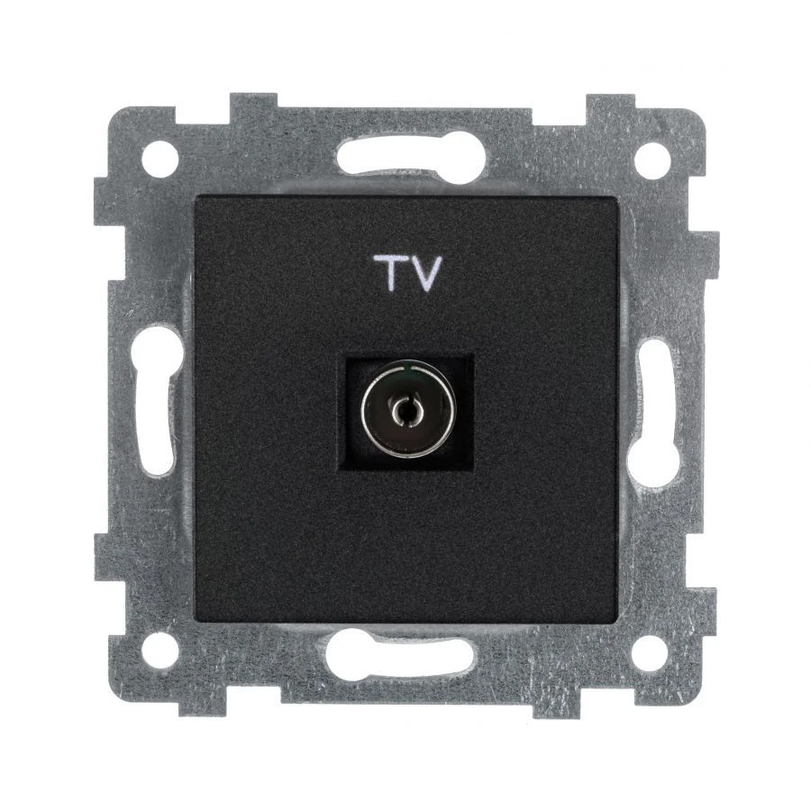 Low-Voltage TV Socket Mechanism RTV1-460 "Anthracite