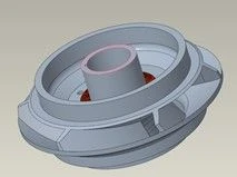العجلة العاملة العائمة لدعم المضخة، D2400N، عمود 0.68 بوصة، ني-راست