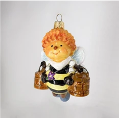 Handcrafted Glass Christmas Ornament "Bee