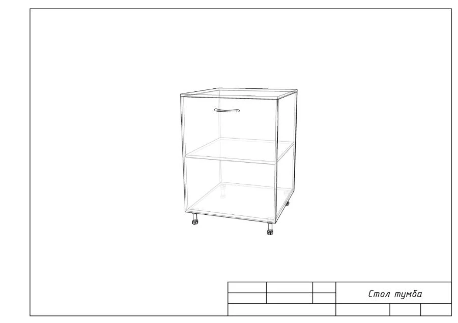 طاولة لامينية مع باب واحد