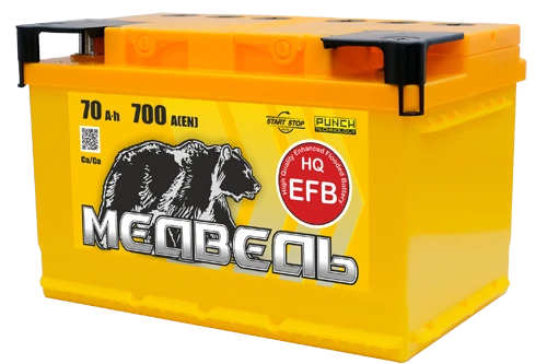 Lead-Acid Starter Battery for Internal Combustion Engines 12V 70Ah EFB LB3 'Bear