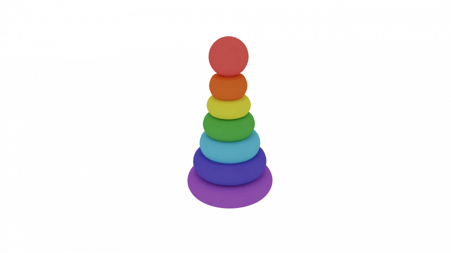 Classic Rainbow Stacking Toy "Semitsvetik" (art. PIR-11)