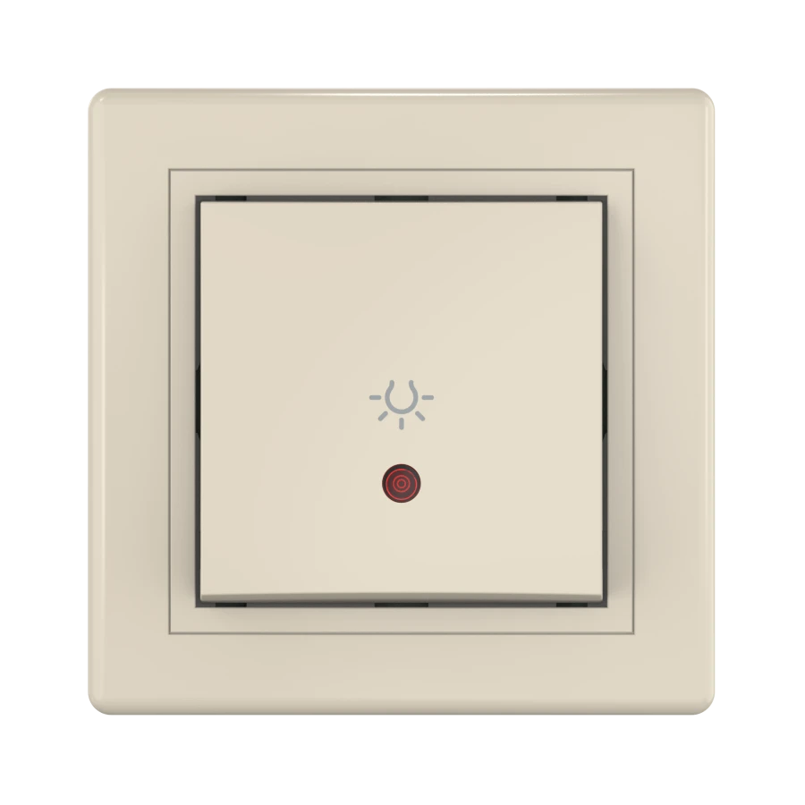 CADUCEUS ALING PRESTIGE Light Switch with Indicator 10AX, 250V, Beige, 609I.999