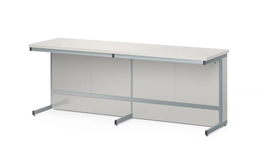 Wall-Mounted Laboratory Table - Steel Frame