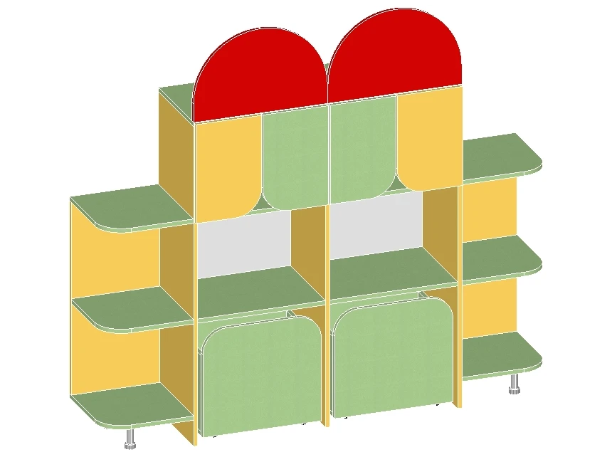 وحدة حائط للأطفال "مصفوفة الفطر" متوسطة الفن. S.06.22