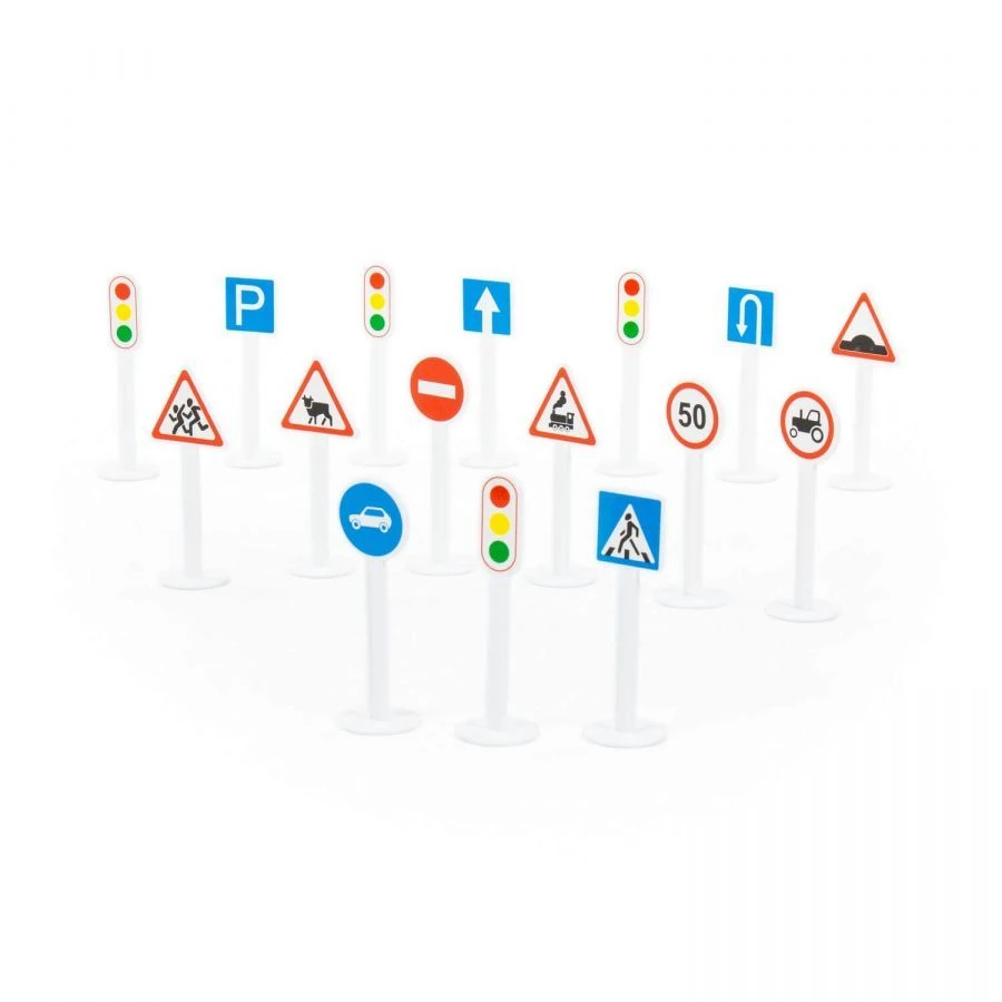 Road Sign Set for Kids - 16 Elements, Art. 64196