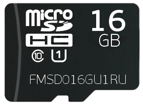 16GB Micro SDHC Memory Card for Data Storage - FMSD016GU1RU