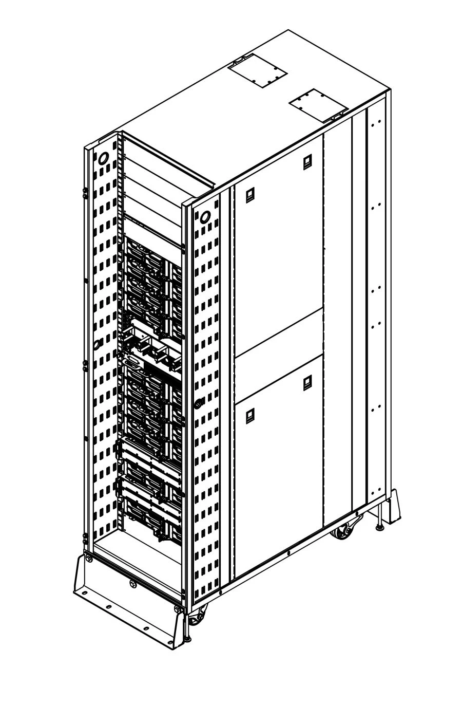 رف الخادم OpenYard SR412 لتجهيزات الحوسبة الفعالة