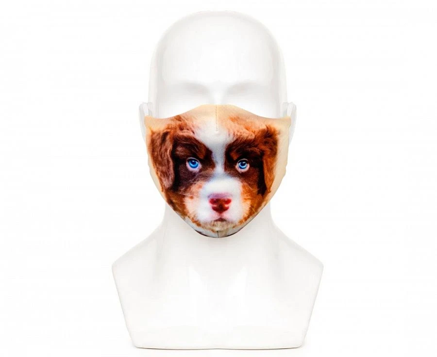 Colorful Dog Pattern Hygiene Mask XS