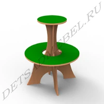 Round Flower Pot Stand with Two Shelves "Circle
