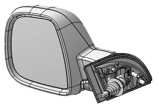 Right Electric Folding Heated Mirror with Temperature Sensor 98052834XT