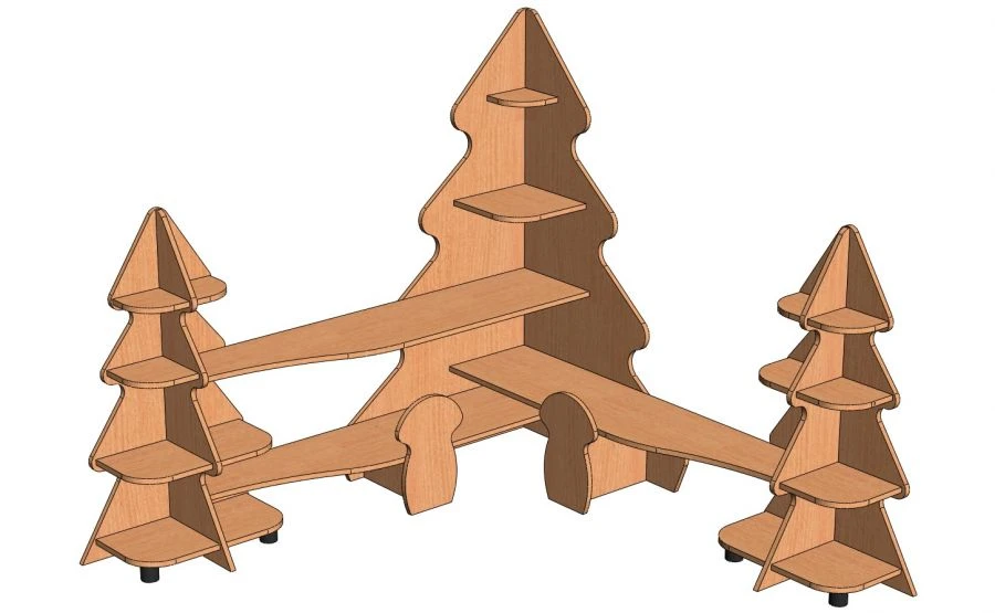 Furniture Set for Play Area - Christmas Tree Design, Model IZ-E