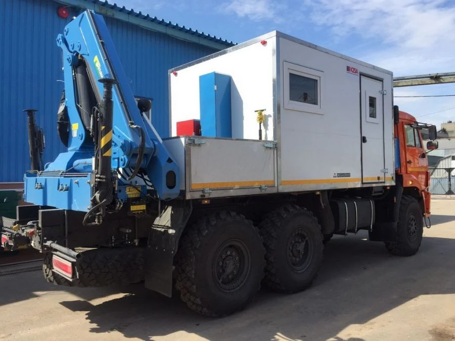 Multi-functional Truck with Hydraulic Crane KMA on KAMAZ 43118 Base 41F1