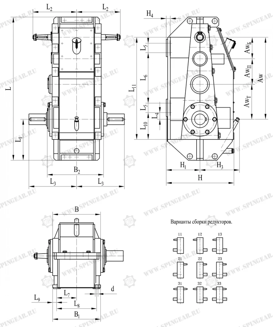 المخفض الأسطواني العمودي CTW-610SPR