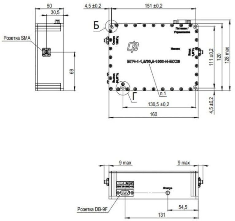 Frequency Transfer Block BPC-1-1.5/30.5-1000-N-B/X28