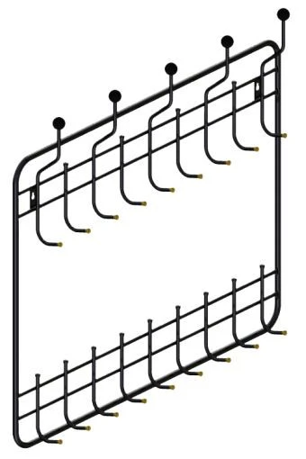 Wall-mounted Two-Tier Coat Rack with Shelf 1100-K