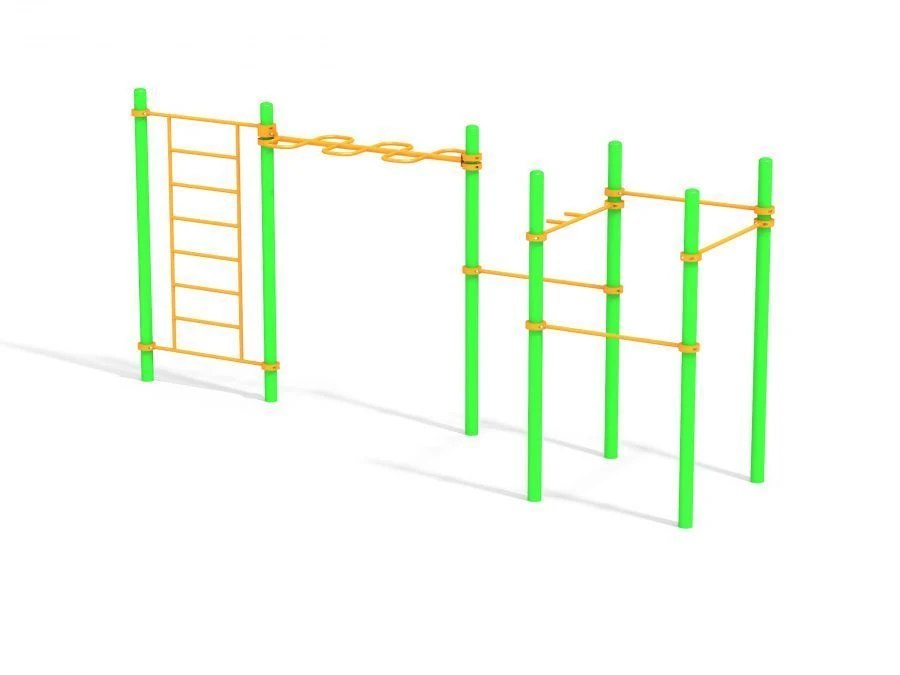 Snake Climbing Frame with Wall Bars and Multiple Pull-Up Bars - CO 7.04