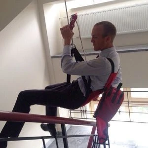 Fire Rescue Descent Device with Manual Speed Control (UKSPr) "Spasmig", 30m Length