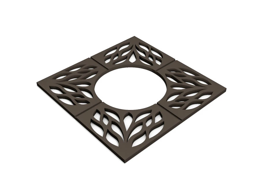 Decorative Tree Base Grate made of Polymer Sand Composite