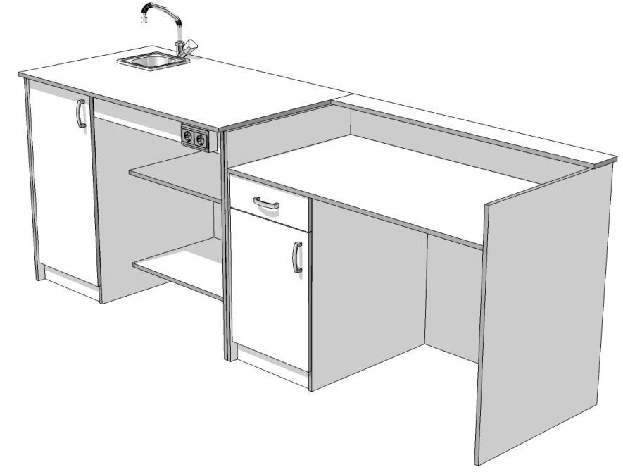 Demonstration Table for Chemistry and Physics Classrooms