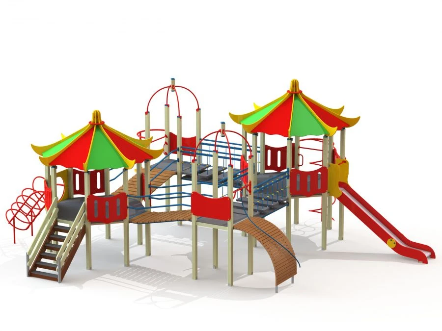 Children's Play Complex with Four Towers - DIC 4.182