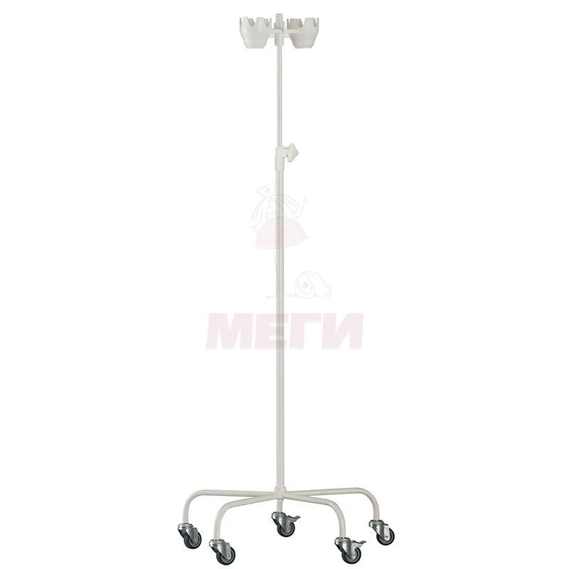 حامل تسريب طبي SHV-01-MSK (310) - خمسة أرجل، معدني مع عجلات