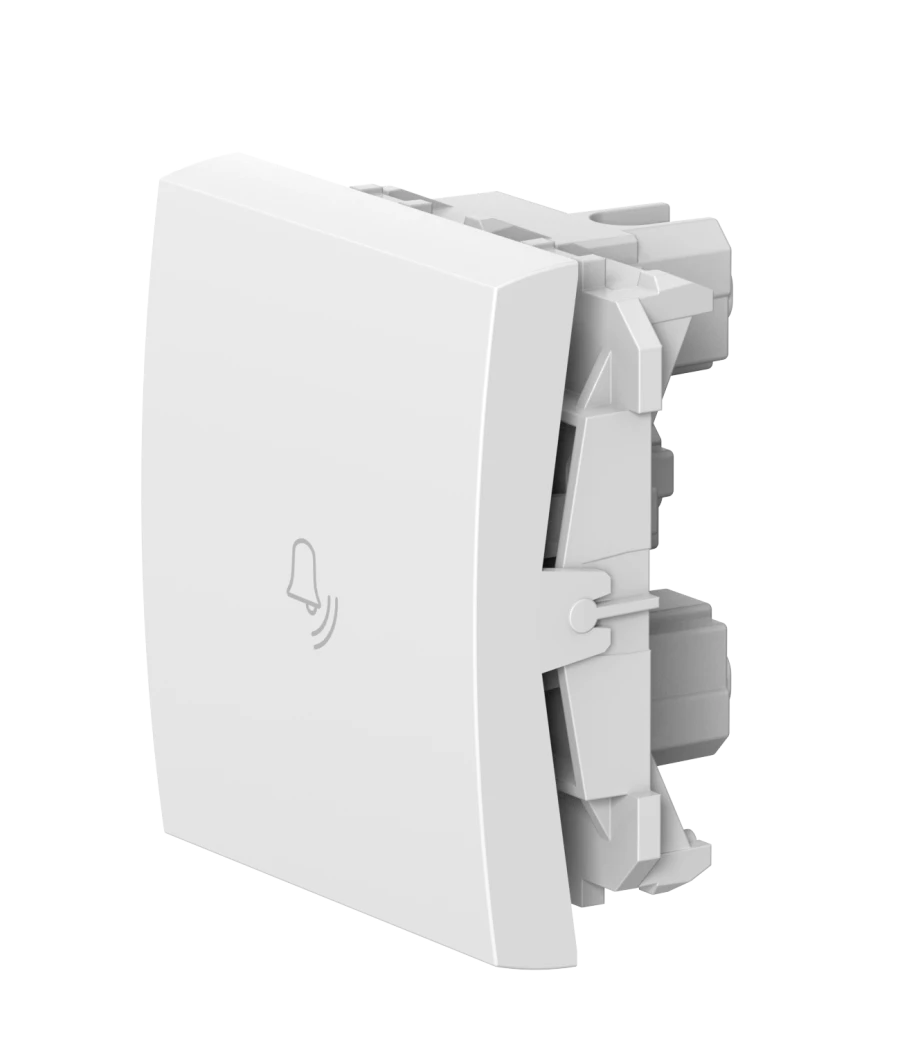 Caduceus Aling Mode Hidden Installation Push Button Switch, 10A, 250V, White, Art. 6600.0