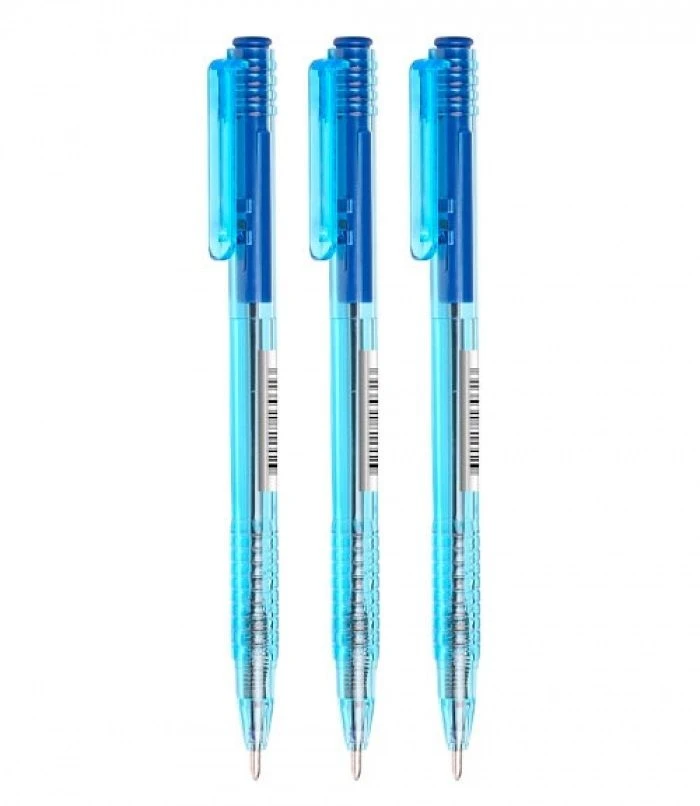 Automatic Ballpoint Pen with Blue Ink, 0.7mm