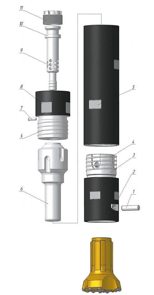 Pneumatic Hammer Drill P-160-5.5SH High-Efficiency Submersible Tool