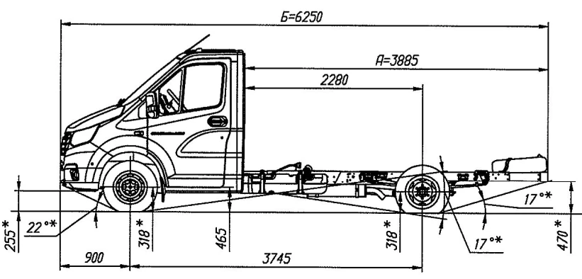 GAZelle NN Chassis A21R33 with Gasoline Engine