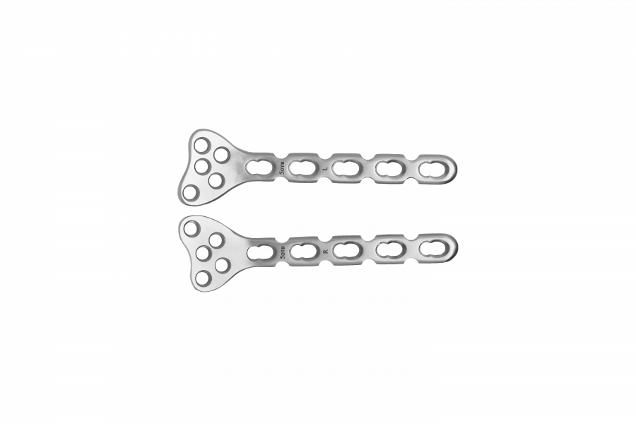 لوحة استقرار زاوي لعظمة الكعبرة (يمين/يسار) - متوافقة مع براغي 3.5/2.4 مم