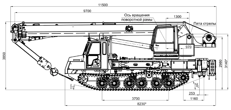 Self-Propelled Crawler Crane KS-59713-14T