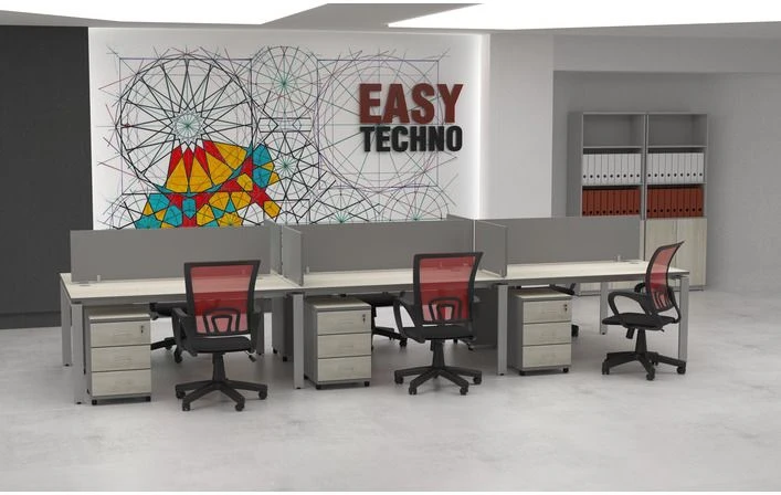Wooden Office Desks for Administrative Spaces - EASY TECHNO Collection